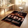 Personalized Crystal Velvet Carpet,Rammstein Custom Printed Name, Plush Area Rug For Home Indoor Decor