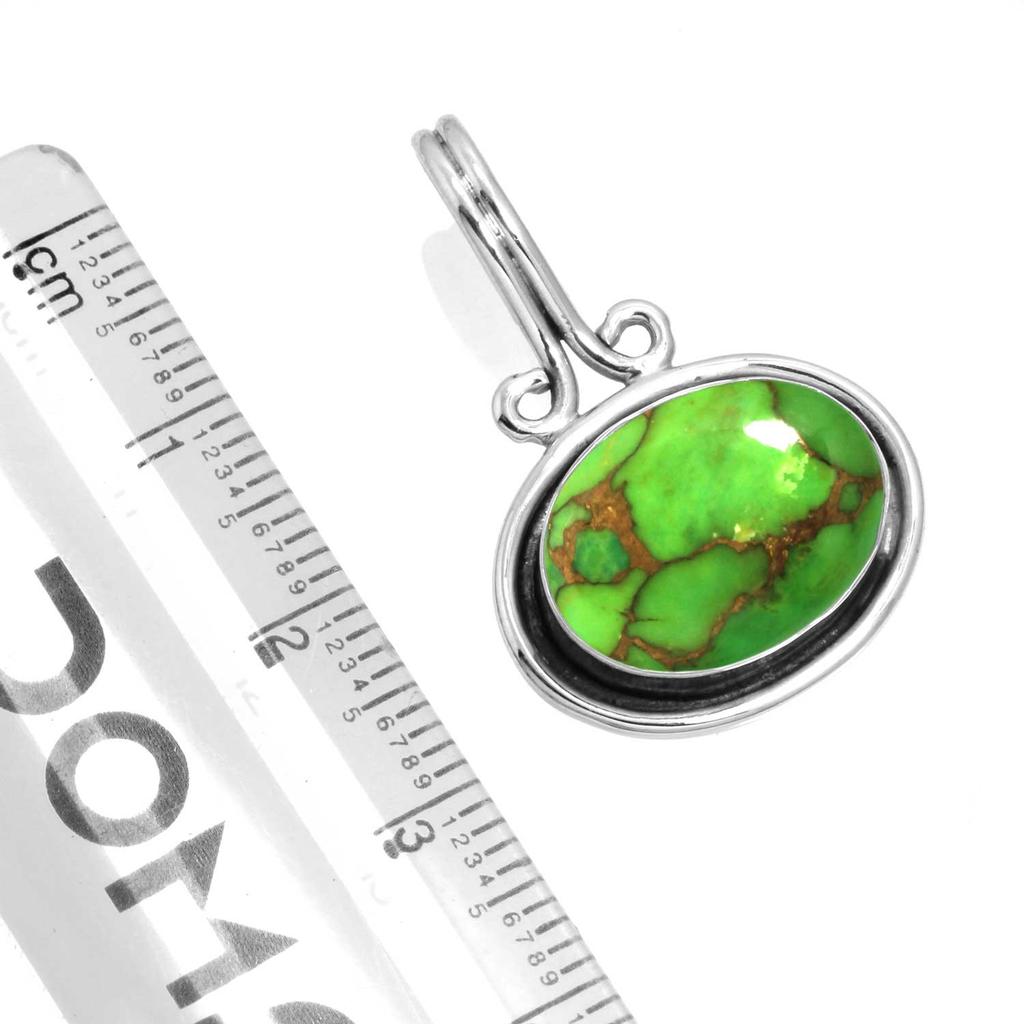 925 Sterling Silver Pendant Women Gemstone Handmade Jewelry Anniversary Gift Blue Green Purple Copper Turquoise Pearl Lapis Mother Of Pearl Boho