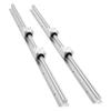 Linear Rail Kit, SBR25, 2Pcs 1200 mm (47.24 inch) Linear Motion Guide Rails and 4Pcs Bearing Slide Blocks, Fully Supported Shaft, for Cutting,