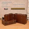 European Antique-Style Suitcase Set: Three-Piece Ornament Display & Storage Box for Home or Photography Props