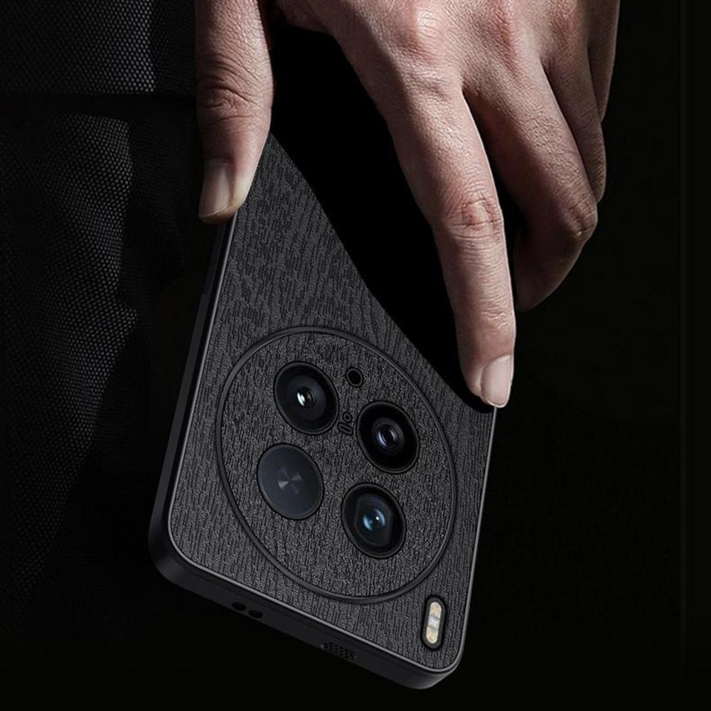 For vivo X200 Ultra 5G Case Wood Texture PU Leather Coated PC TPU Phone Cover