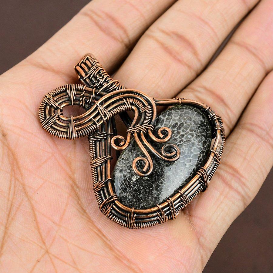 Подвеска из медной проволоки ручной работы «Стингрей Коралл» 2,17 дюйма l5g86