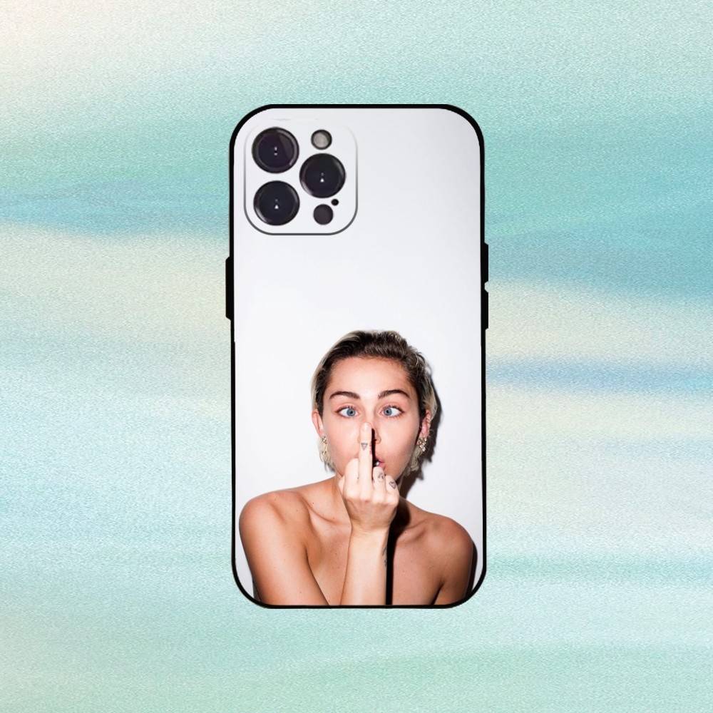 Чехол для телефона Miley Singer Cyrus Flowers для iPhone 17, 16, 15, 14, 13, 12, Plus, Pro Max, 5G Другие Мягкий Черный Чехол