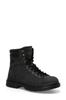 Men's Fashion Flat Heeled Booties Black Biker Boots Shoes