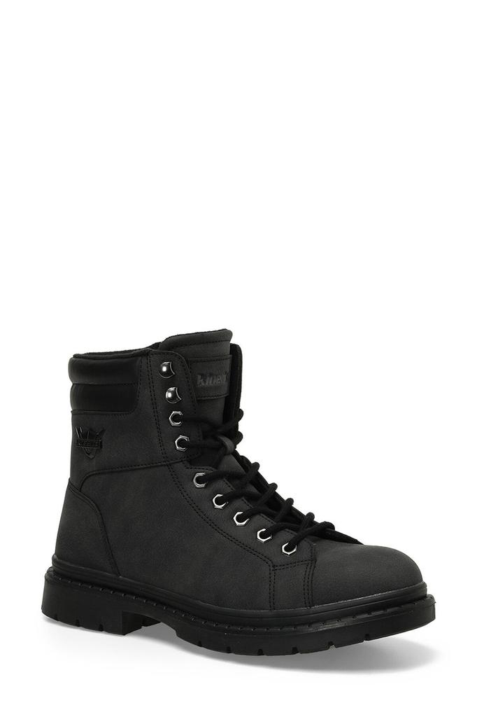 Men's Fashion Flat Heeled Booties Black Biker Boots Shoes