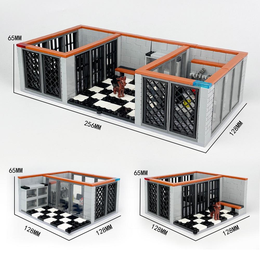 302PCS Prison City Police Station Допросная комната Мини Фигурки Набор Brinquedos Аксессуары Строительные Блоки Кирпичные Игрушки