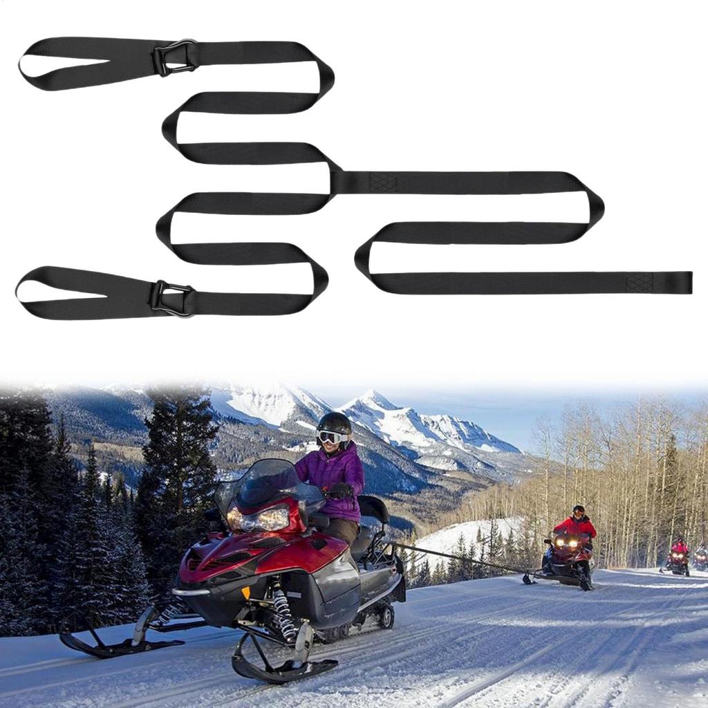 Tow Rope Heavy-Duty Safety Tool With Hook Sled Safety Snowmobile Tow Rope For Winter Off Road Adventures Camping Snowboards