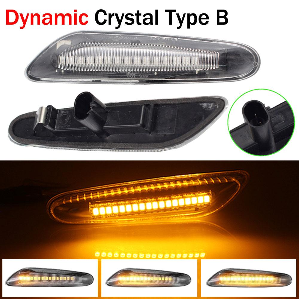 2x Dynamic LED Fender Light Side Marker For BMW 1 3 5 serie E46 E60 E61 E81 E82 E87 E88 E90 E91 E92 E93 X1 E84 X3 E83 X5 E53
