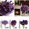 European Style Artificial Flower Bouquet: Calla Lily, Tulip, Baby's Breath & Daisy Combination for Home Decoration