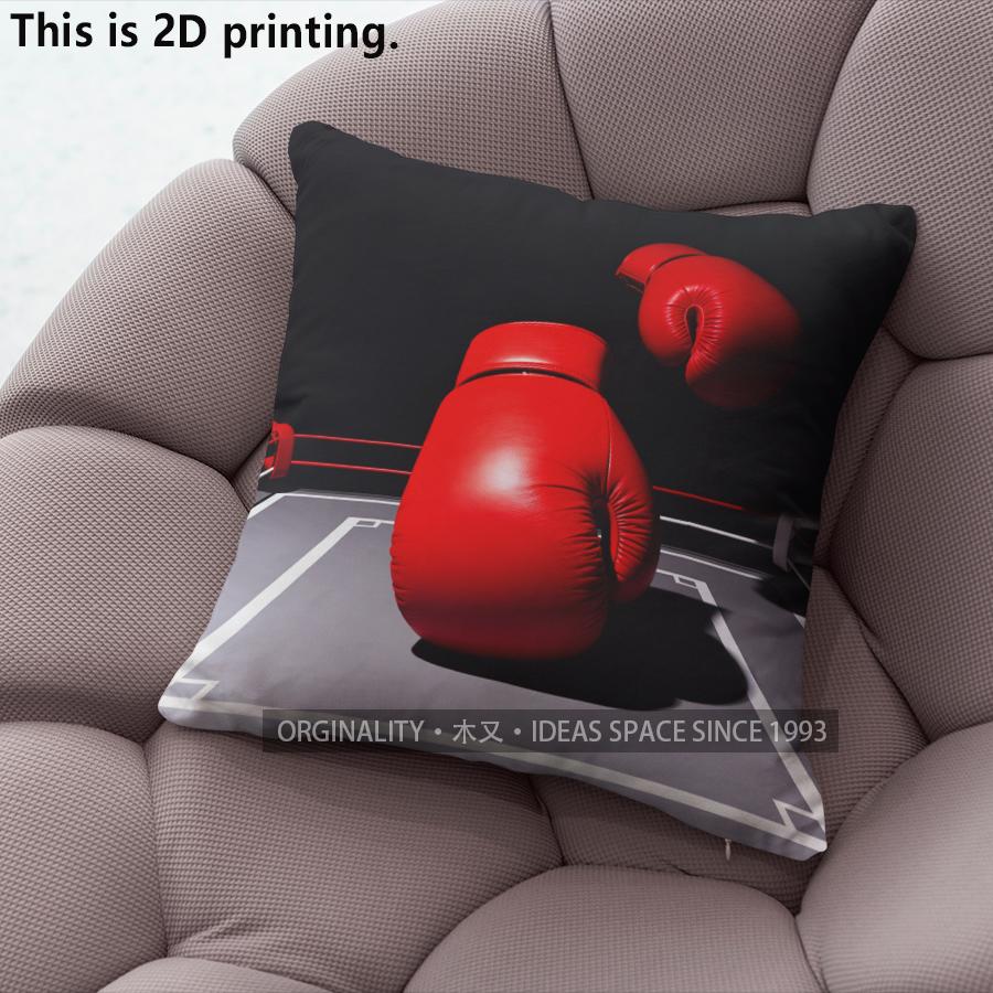 Boxing Glove Sport Themed Throw Pillow Covers Pattern Cushion Cover Suitable For Sofa Bedroom Car Pillow Cover