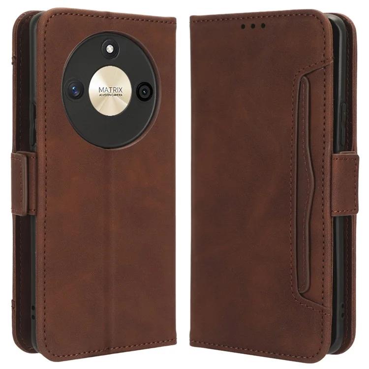 Чехол из искусственной кожи для Honor X50, устойчивый к царапинам, чехол-кошелек с подставкой для телефона и несколькими отделениями для карт