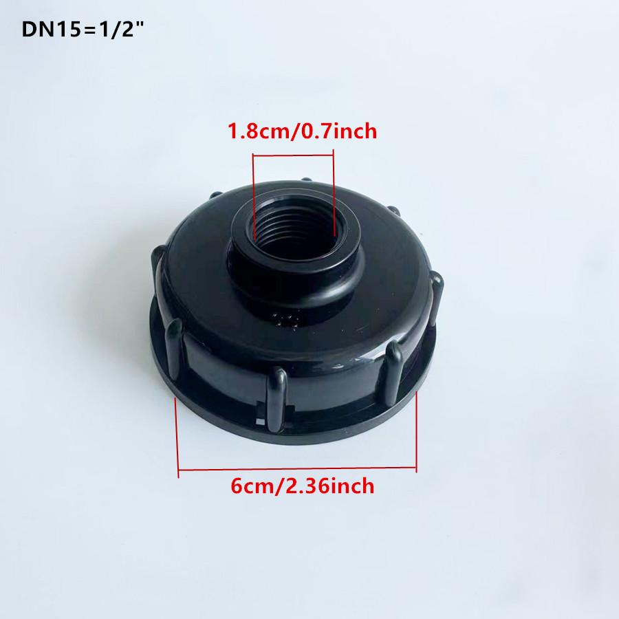 S60x6 Крупная резьба Соединитель крана IBC бака x 1/2'' 3/4'' Адаптер для водопроводной муфты 1000 л Садовый дом Сменный клапан Фитинг