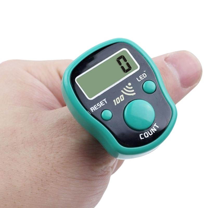 Мини Счетчик Ручной Кликер Счетчик со Сбрасываемыми Цифрами Светодиодный Экран для Спортивного Мероприятия Рукоделия Подсчета Рядов Легкий