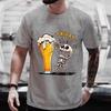 Skeleton Enjoying FRIDAY Beer Men's T-shirts Graphic T Shirts Friends Drinking DAY Party Tops Tees Matching Outfit Y2k Clothes