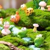 Cartoon Animal Frog Snake Tiger Ornament Micro Landscape Resin Home Decoration Ornaments Dollhouse Cute Gardening Accessories