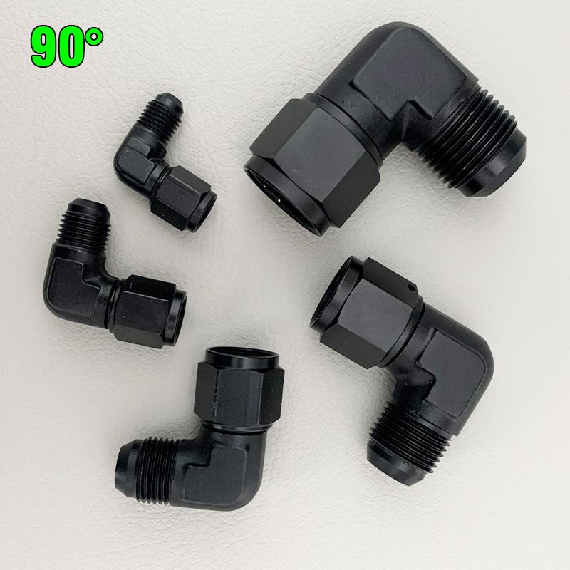 Oil Fuel Fittings Male To Female Thread 90/45 Degree Swivel Coupler AN Adapter Oil Cooler Joint Aluminum Transformation Fittings