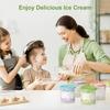 Стаканчики для мороженого на пинту для мороженицы Ninja Creamie Многоразовые Стаканы для хранения мороженого с ложкой и этикетками