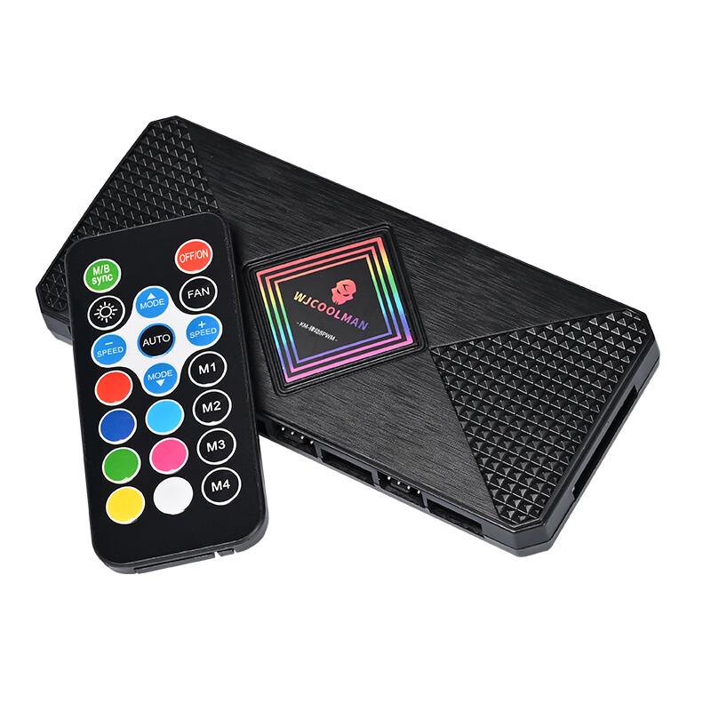 Магнитный 8-портовый ARGB-контроллер-хаб 5 В, 3-контактный, с PWM и беспроводным пультом