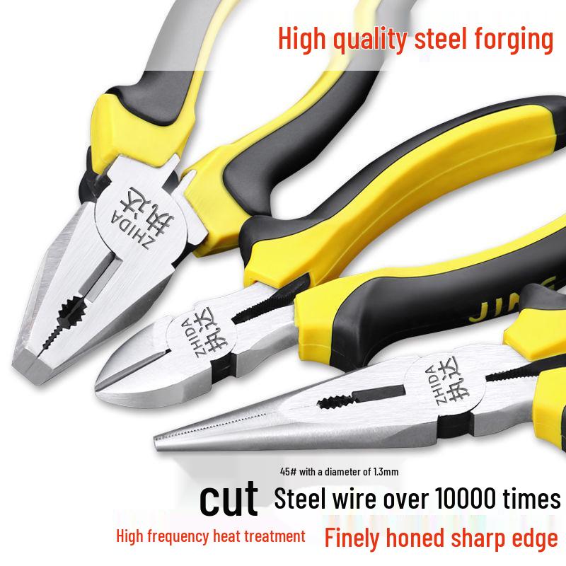 Многофункциональные плоскогубцы Knipex для электромонтажных работ, с тонкими губками и для диагональной резки проводов.