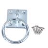 Tie Ring Plate Rust Proof Safe Wall Mount Metal Horse Hitching Ring for Stable Horse Bathing