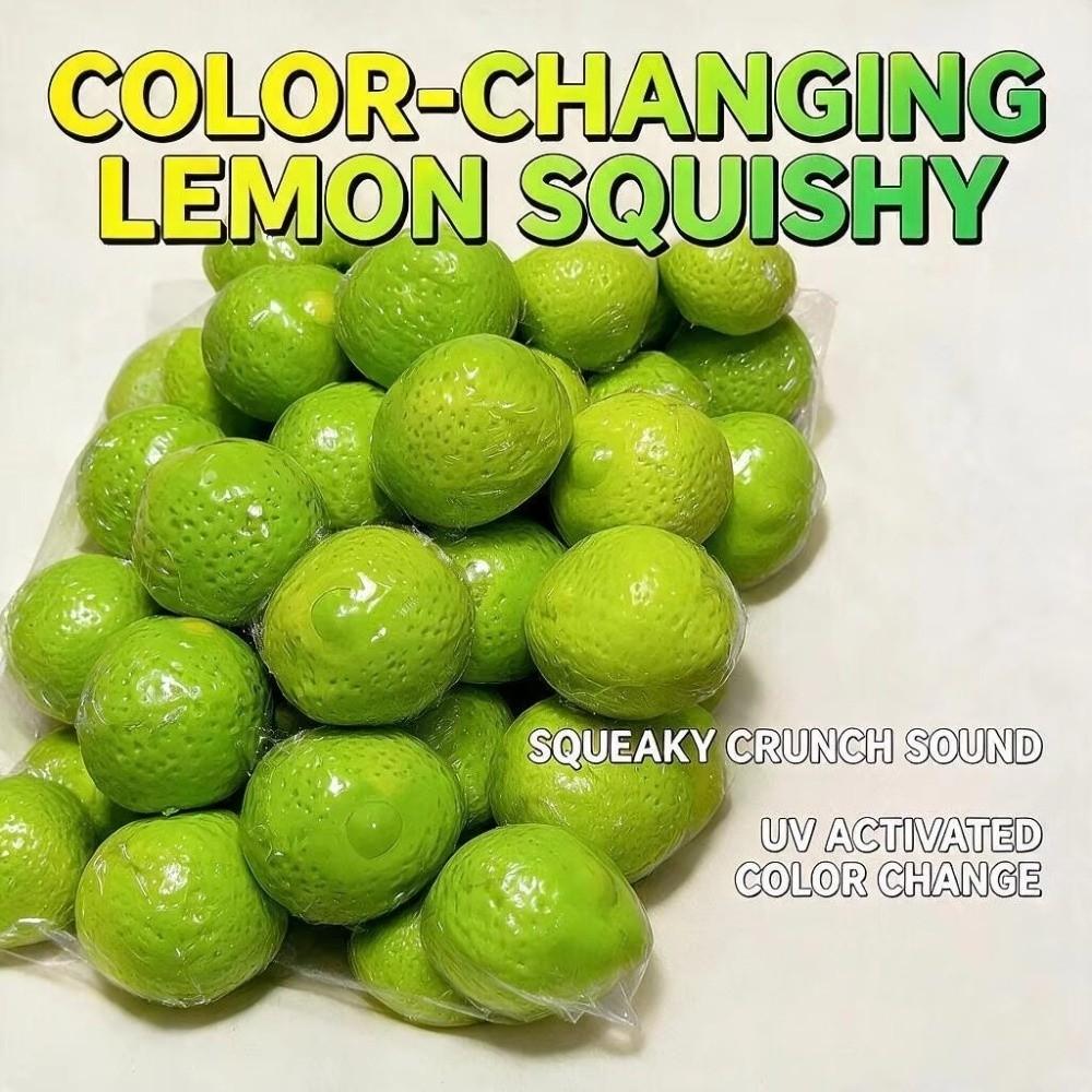 Crispy Lemon Squeeze Toy Handmade Lemon Squishy Toy Fruit Design Lemon Fidget Ball Fidget Toy