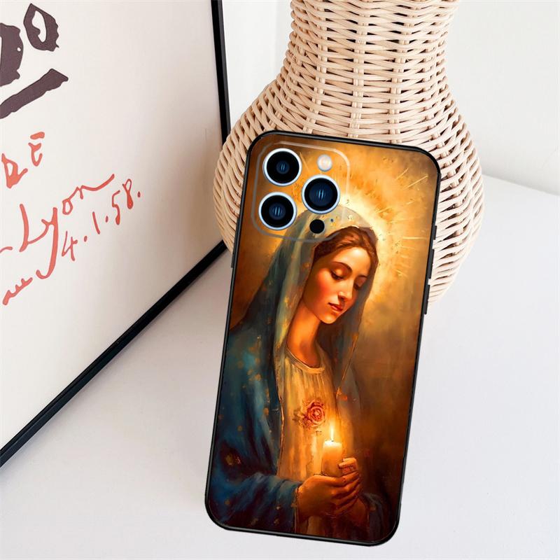 Чехол для телефона с изображением Девы Гваделупской Девы Марии Для iPhone 17 Pro Max 14 13 12 11 15 16 Pro Max mini 15 16 Plus 16e Задняя крышка