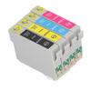 4Pcs Ink Cartridge BK C M Y Clear Fadeless Print 400 Pages Printer Cartridge for Stylus T26 T27 TX106 Printer