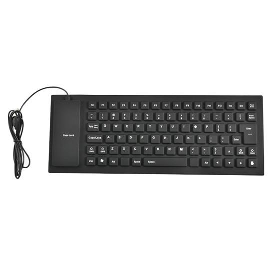 85Keys Foldable Soft USB Wired Mini Silicone Mute Keyboard Computer Accessory