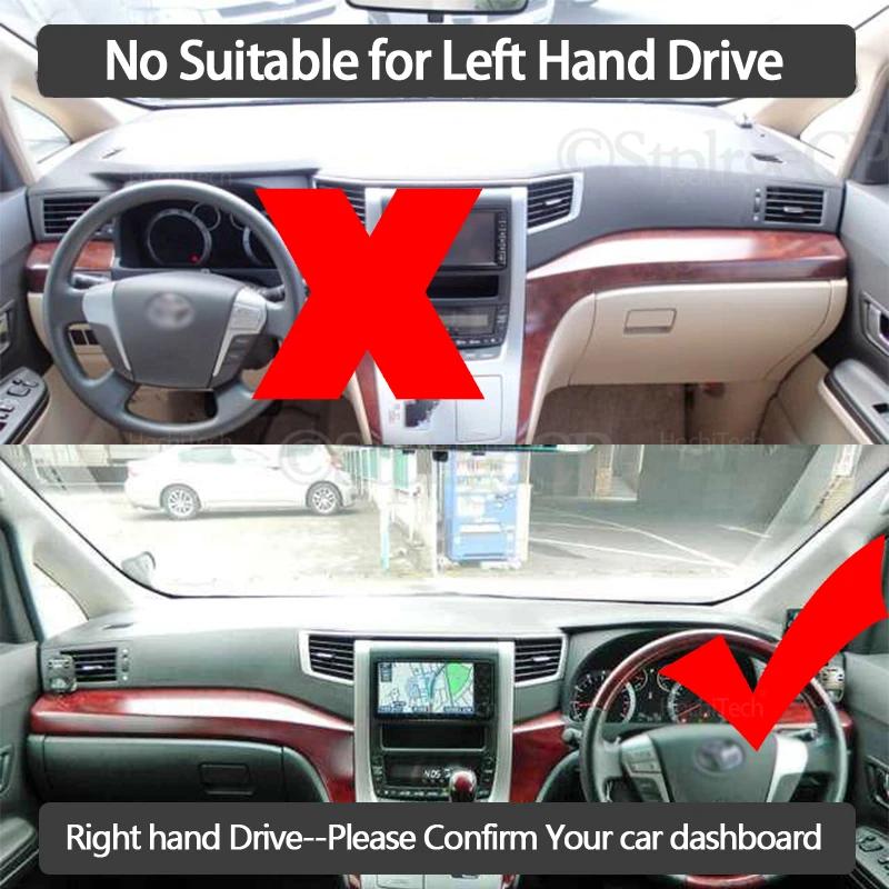 For Toyota Alphard Vellfire 20 AH20 2008-2014 Car Dashboard Cover Avoid Light Pad Instrument Panel Mat Case Carpets