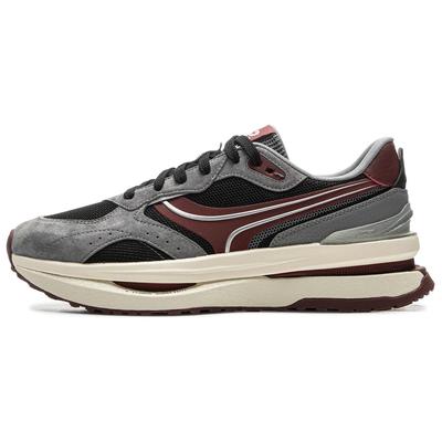 Li Ning Спортивная коллекция Жизнь Нескользящие, Износостойкие, Низкая отдача Низкие кеды Повседневная обувь Унисекс Серый Черный Красный AGCU519-3