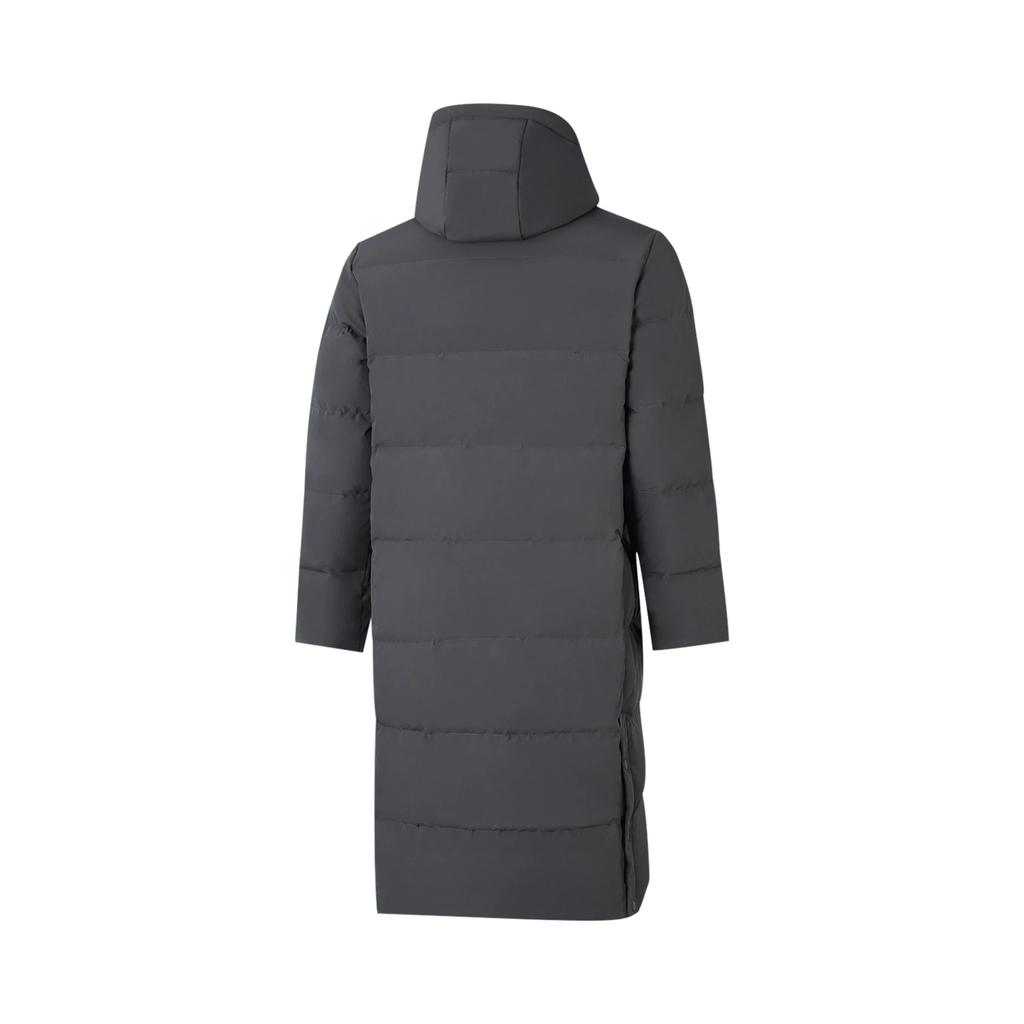 Li Ning Однотонный длинный пуховик с капюшоном Мужская верхняя одежда AYMV347-4