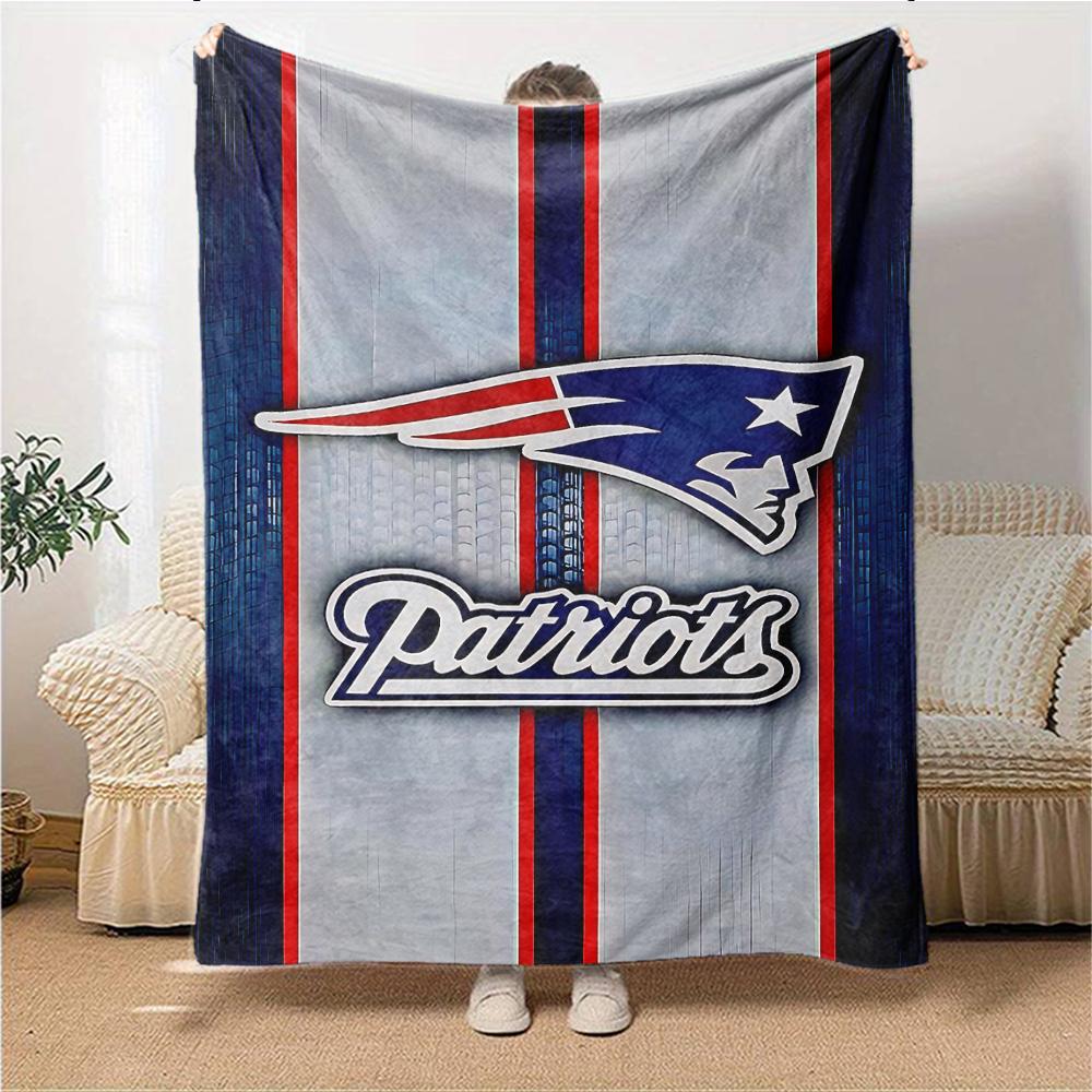 Patriots Team Spirit Blanket Soft Throw Blanket For Home Bedroom Bed Sofa Travel Office Solid Christmas Blanket