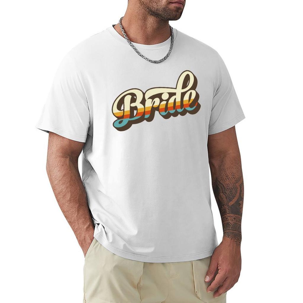 Gift For Bride Retro Bridal Shower Party Tshirt Simple Print Design Tshirt
