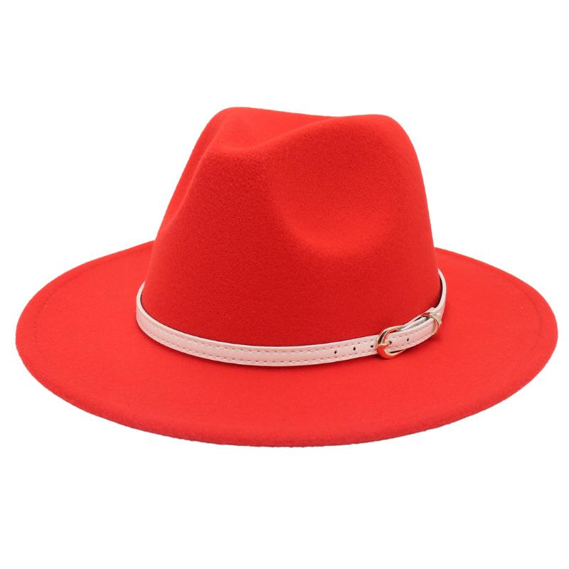 Женское пальто с цилиндром с широкими полями и шляпой, фетровая шляпа, однотонная кашемировая джазовая шляпа