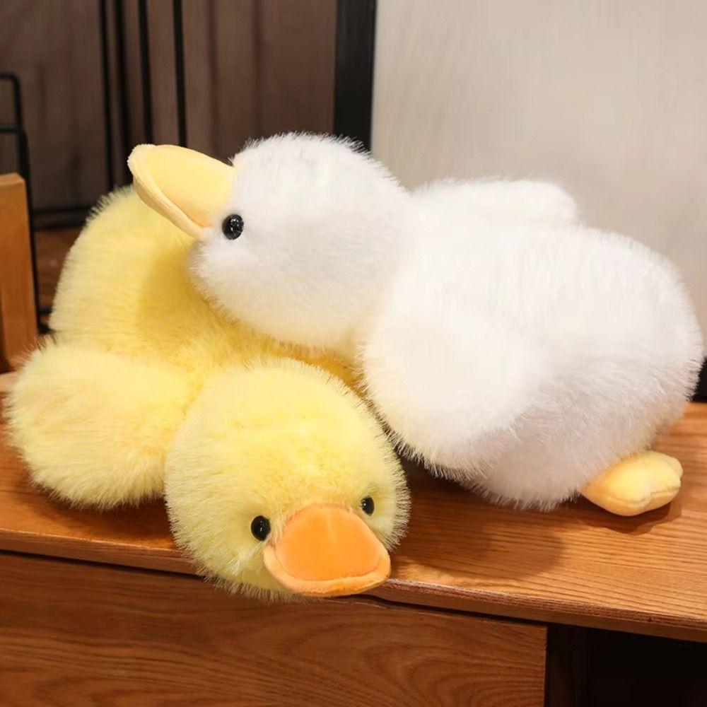 Fluffy Long Hair Duck Plush Doll Soft Duck Stuffed Animal Toy Huggable Duck Plush Toy Home Decor