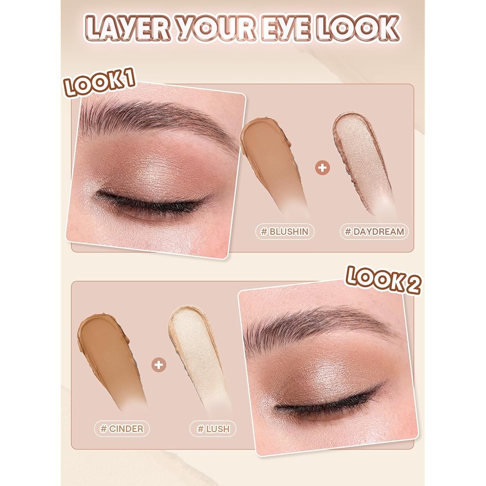 SHEGLAM Creamsicle Eyeshadow Stick 6 Colors Matte and Glitter Smooth Application