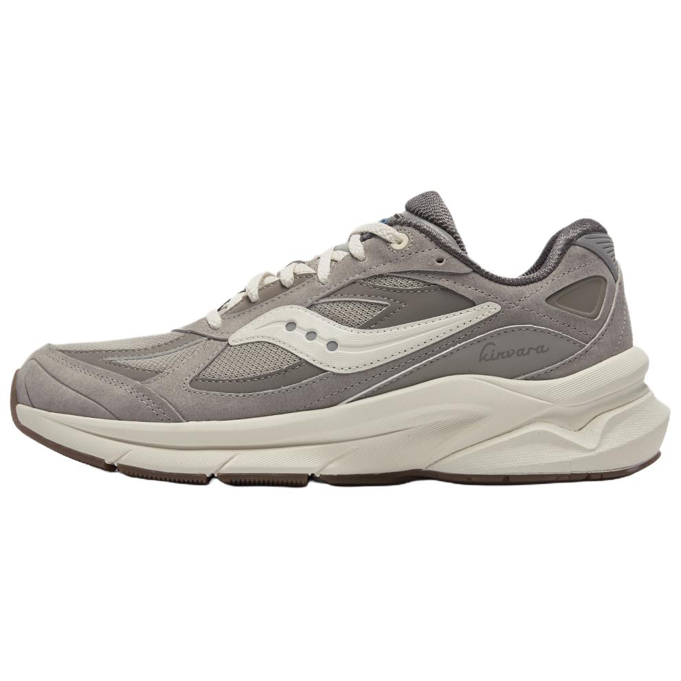 SAUCONY Kinvara Pwr Retro Удобные Синтетическая Кожа Беговые Кроссовки Унисекс Беговые Кроссовки Светло-Серый S79079-21
