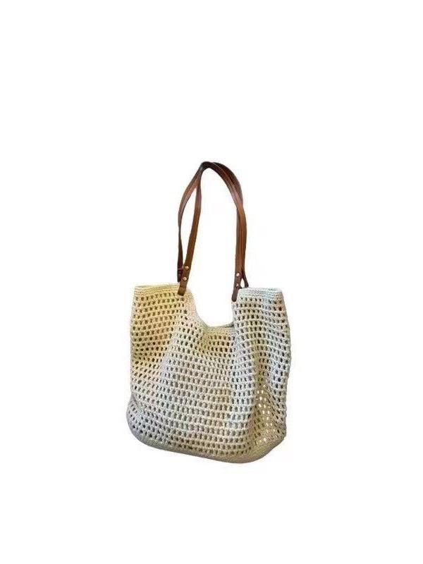 Artisanal Handwoven Small Tote With Zipper Closure For Spring Outings