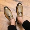 Shoes Male Flats Loafers Black Patent Leather Black Gold Loafers Handmade Tassel Men Formal Club Wedding Party Shoes Men