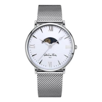[Valentino Rudy] Мужские часы Valentino Rudy с сетчатым металлическим браслетом, циферблат «Солнце и Луна» VR1055B-WTWT
