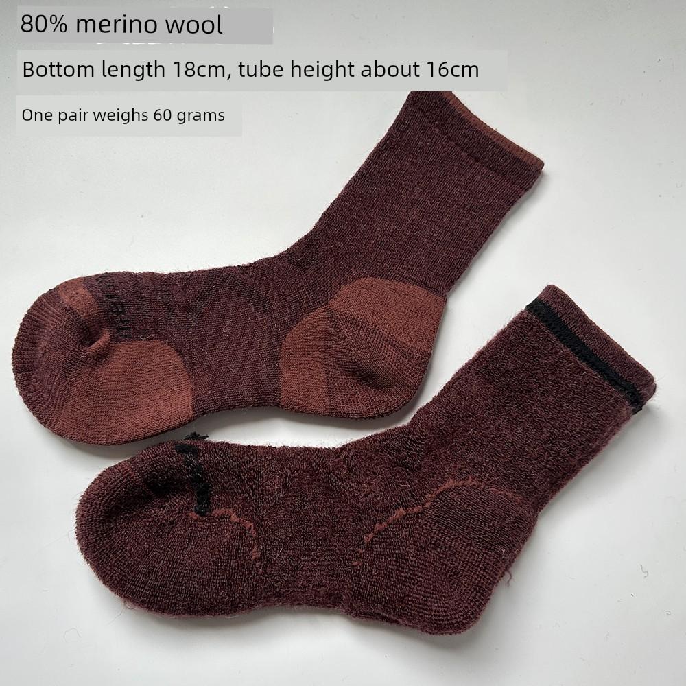 80% шерсть мериноса Осень и Зима Heattech Мужские и Женские Длинные Петлевые Extra Thick Пушистые Носки для Тренировок Уличные Снежные Холодные Носки