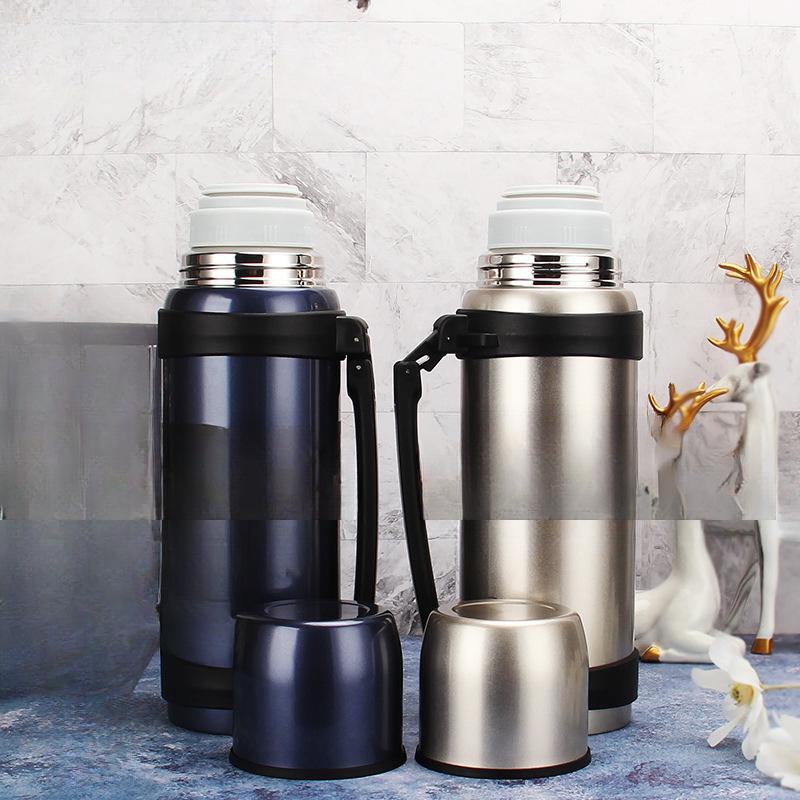 Large Capacity 304 Stainless Steel Insulated Kettle Strap Sports Kettle Outdoor Travel Pot Gift