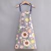 1pc Cartoon Sunflower Apron, Summer Thin, Adjustable Strap Women'S Sleeveless Kitchen Apron Home Kitchen Clean