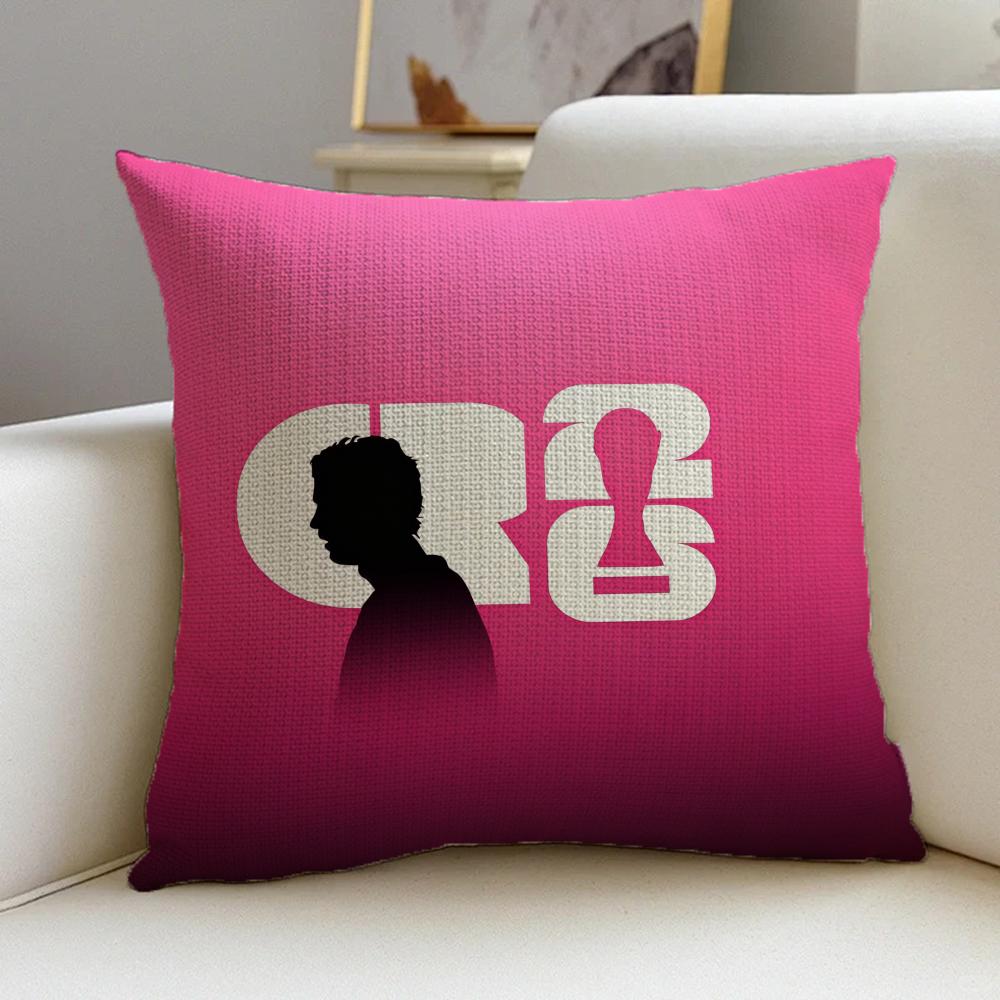 PFootball Stars Cushion Cover Natural Linen Pillowcase Set AllinOne Decor for Sofa Bedroom Chair