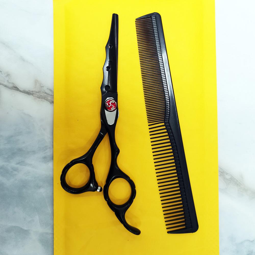 Набор парикмахерских ножниц, черный, красный, расширенный дизайн, регулировка поворота, острые парикмахерские ножницы