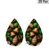 Autumn Thanksgiving/Christmas Gift Leather Women's Fashion Drop Earrings, Brown/Green Leaves Pinecone Patterned Design PU Earrings Jewelry for  Wear