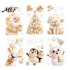Christmas Party Window Supplies 6Pcs Clings, Xmas Reusable Double Sided Snowman Winter Holiday Decor Snowflake Clings for Decorations Home Office
