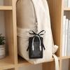 Pearl Short Card Bag PU Leather Bow Card Holder Causal Woman Wallet  Lady