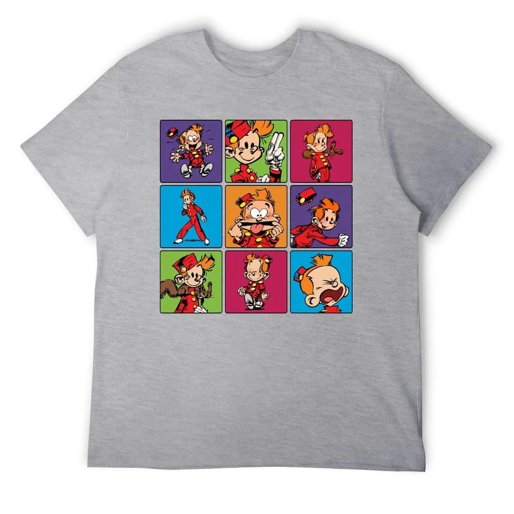 Футболка Spirou Squares Classic на продажу Харадзюку Спортивный топ Футболка Уникальный Дом Смешной Размер США