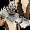 Halloween werewolf mask set Scary wolf head gloves and foot covers cosplay Props for adult party costumes